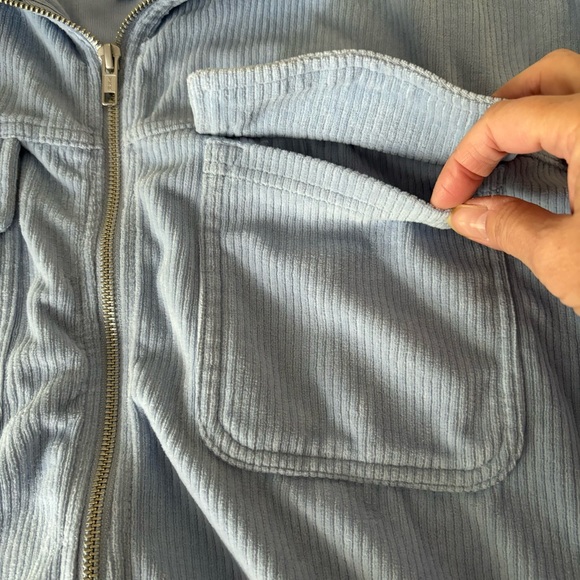 Aerie Groove On Zip Up Crop Jacket Size L Blue - Picture 11 of 14